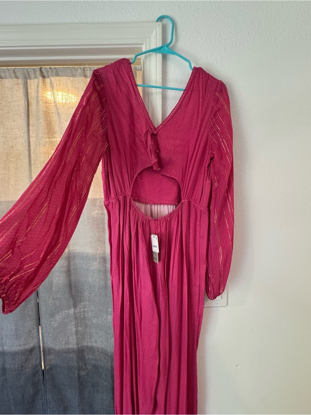 Fuchsia wide leg jumpsuit